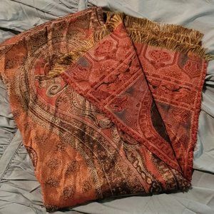 Pashmina Metallic Paisley Shawl Wrap Scarf